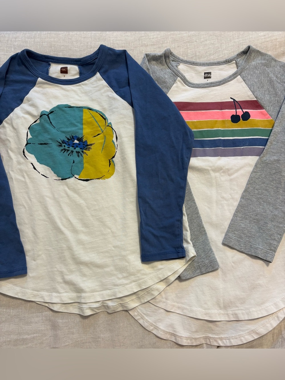 Tea Collection Raglan Baseball Tee Girls 7 Bundle